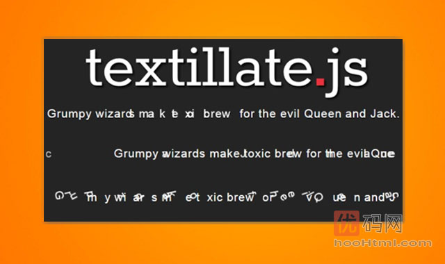 Textillate.js使用CSS3实现文字动画效果的jQuery插件