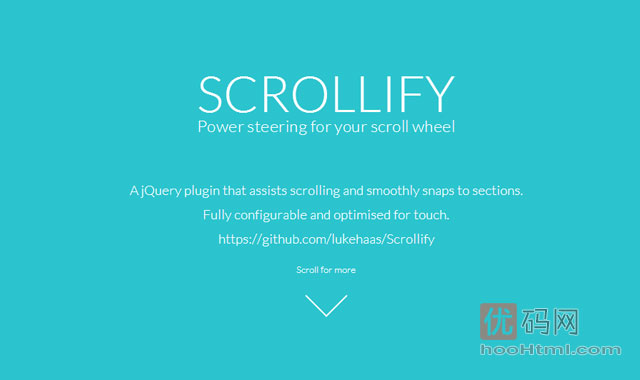 全屏滚动插件 - Scrollify.js